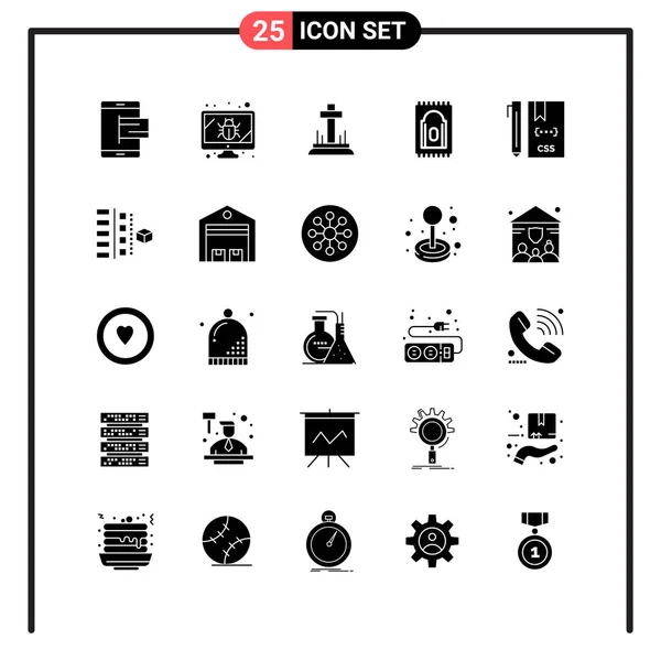 Set de 25 iconos de negocio universales Vector — Archivo Imágenes Vectoriales