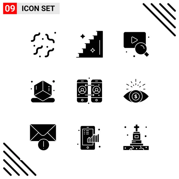 Conjunto Iconos Creativos Universales Simplemente Vector Ilustraciones Para Aplicaciones Web — Archivo Imágenes Vectoriales