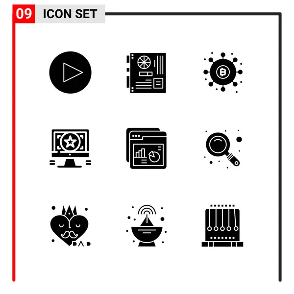 Conjunto Iconos Creativos Universales Simplemente Vector Ilustraciones Para Aplicaciones Web — Vector de stock