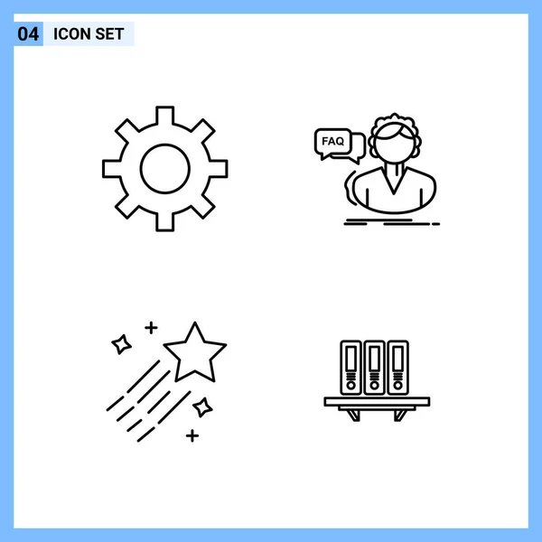 Set Universal Creative Icons Simply Vector Illustrations Web Mobile Apps — Stock Vector