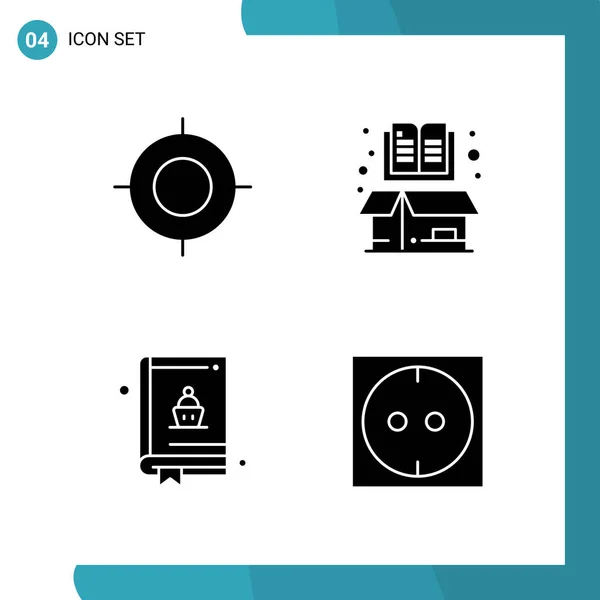 Conjunto Iconos Creativos Universales Simplemente Vector Ilustraciones Para Aplicaciones Web — Archivo Imágenes Vectoriales