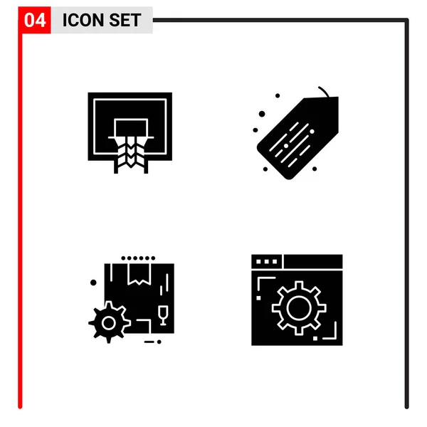 Set Icone Creative Universali Semplicemente Illustrazioni Vettoriali Applicazioni Progetti Web — Vettoriale Stock