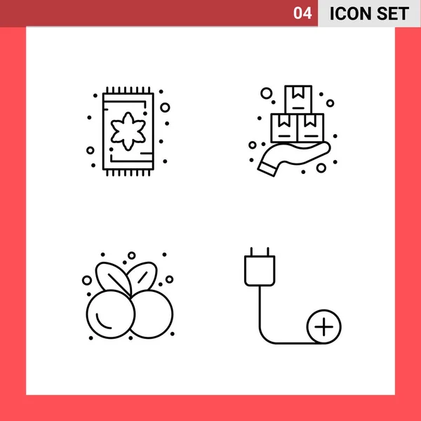 Set Universal Creative Icons Simply Vector Illustrations Web Mobile Apps — Stock Vector