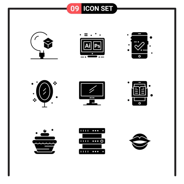 Conjunto Iconos Creativos Universales Simplemente Vector Ilustraciones Para Aplicaciones Web — Archivo Imágenes Vectoriales