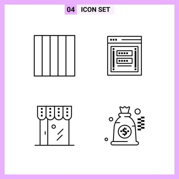 Set Dari Ikon Kreatif Universal Cukup Ilustrasi Vektor Untuk Aplikasi - Stok Vektor