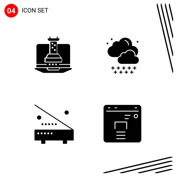 Conjunto Iconos Creativos Universales Simplemente Vector Ilustraciones Para Aplicaciones Web — Archivo Imágenes Vectoriales