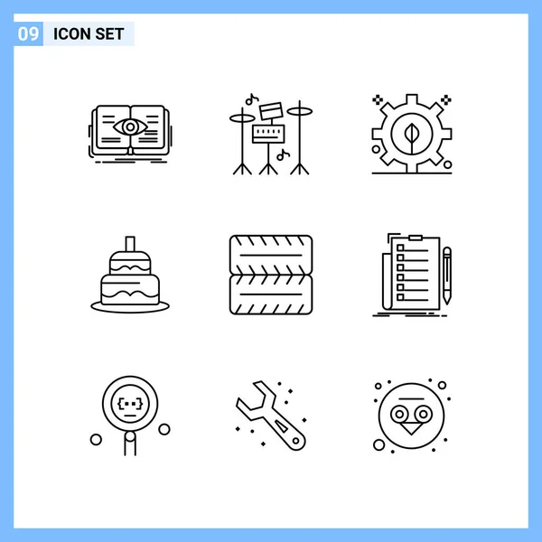 Conjunto Iconos Creativos Universales Simplemente Vector Ilustraciones Para Aplicaciones Web — Vector de stock