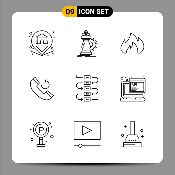 Set Universal Creative Icons Simply Vector Illustrations Web Mobile Apps — Stock Vector