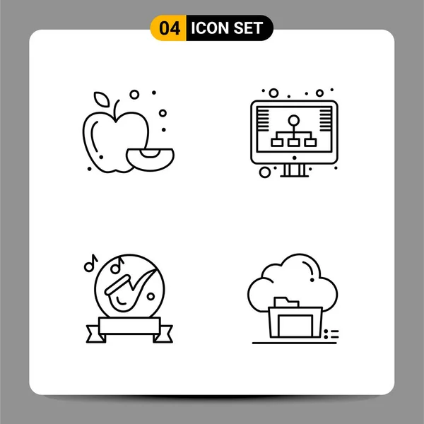 Set Universal Creative Icons Vector Illustration — Stock Vector