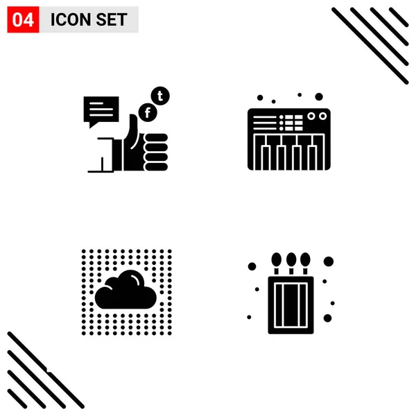 Conjunto Iconos Creativos Universales Simplemente Vector Ilustraciones Para Aplicaciones Web — Vector de stock