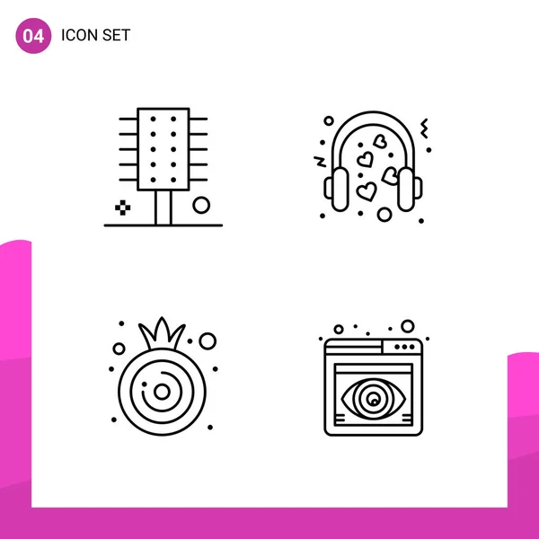 Conjunto Iconos Creativos Universales Simplemente Vector Ilustraciones Para Aplicaciones Web — Vector de stock