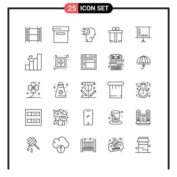 Conjunto Iconos Creativos Universales Simplemente Vector Ilustraciones Para Aplicaciones Web — Vector de stock