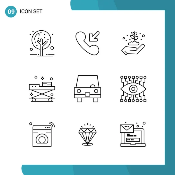 Conjunto Iconos Creativos Universales Simplemente Vector Ilustraciones Para Aplicaciones Web — Vector de stock