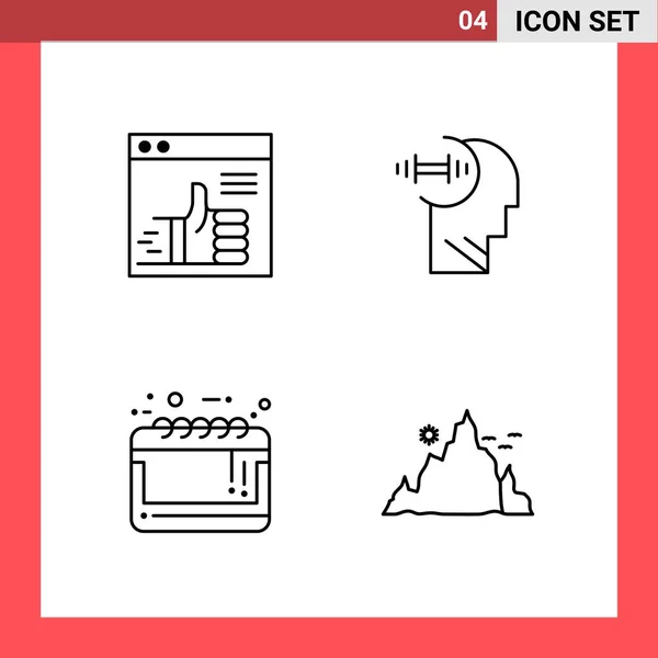 Set Universal Creative Icons Simply Vector Illustrations Web Mobile Apps — Stock Vector