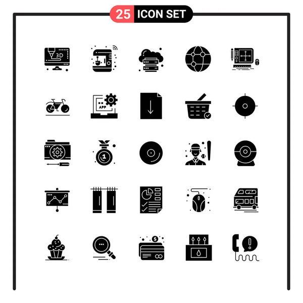 Conjunto Iconos Creativos Universales Simplemente Vector Ilustraciones Para Aplicaciones Web — Archivo Imágenes Vectoriales