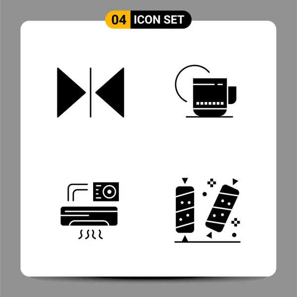 Conjunto Iconos Creativos Universales Simplemente Vector Ilustraciones Para Aplicaciones Web — Archivo Imágenes Vectoriales