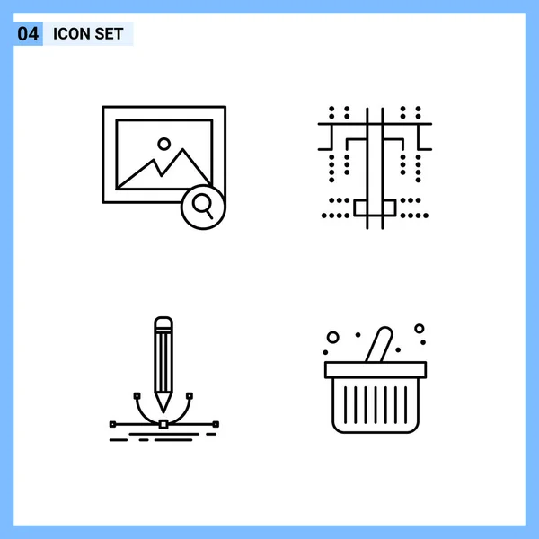 Conjunto Ícones Criativos Universais Simplesmente Vetor Ilustrações Para Web Aplicativos —  Vetores de Stock