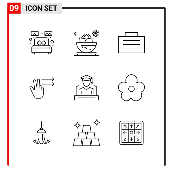 Set Universal Creative Icons Simply Vector Illustrations Web Mobile Apps — Stock Vector