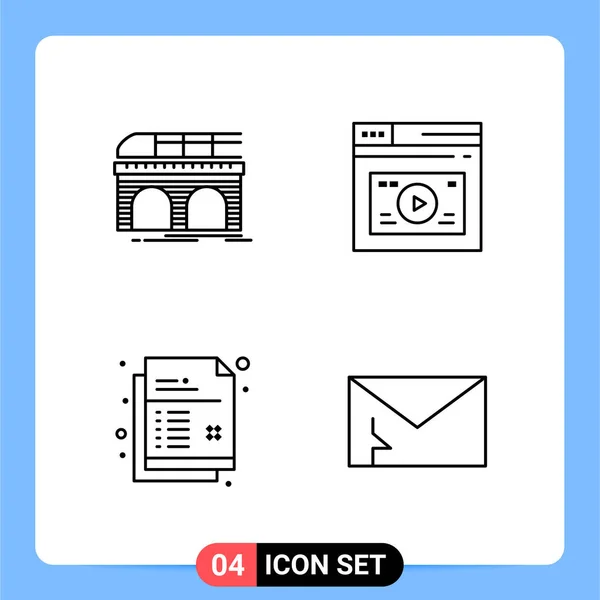 Conjunto Iconos Creativos Universales Simplemente Vector Ilustraciones Para Aplicaciones Web — Vector de stock