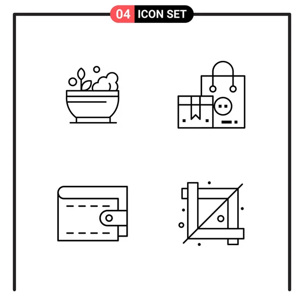 Conjunto Iconos Creativos Universales Simplemente Vector Ilustraciones Para Aplicaciones Web — Vector de stock