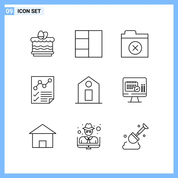 Conjunto Iconos Creativos Universales Simplemente Vector Ilustraciones Para Aplicaciones Web — Vector de stock