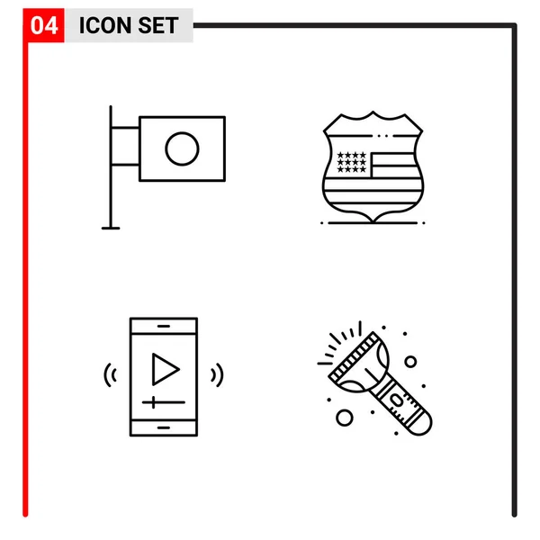 Conjunto Ícones Criativos Universais Simplesmente Vetor Ilustrações Para Web Aplicativos —  Vetores de Stock