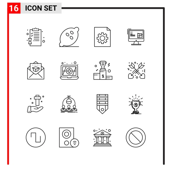 Set Universal Creative Icons Simply Vector Illustrations Web Mobile Apps — Stock Vector