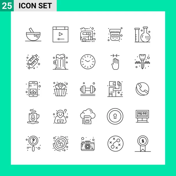 Conjunto Iconos Creativos Universales Simplemente Vector Ilustraciones Para Aplicaciones Web — Vector de stock