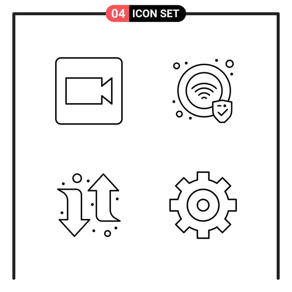 Set Universal Creative Icons Simply Vector Illustrations Web Mobile Apps — Stock Vector