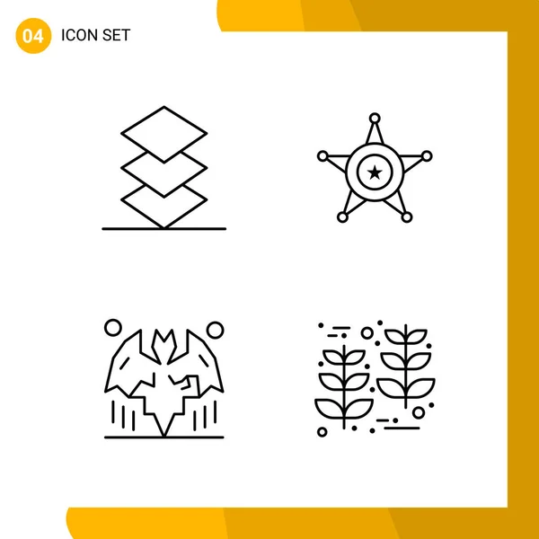 Set Universal Creative Icons Simply Vector Illustrations Web Mobile Apps — Stock Vector