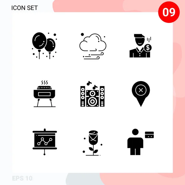 Conjunto Iconos Creativos Universales Simplemente Vector Ilustraciones Para Aplicaciones Web — Vector de stock