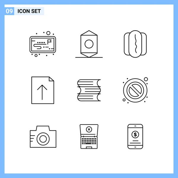 Set Universal Creative Icons Simply Vector Illustrations Web Mobile Apps — Stock Vector