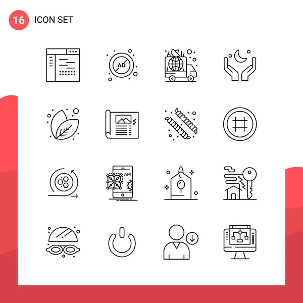 Conjunto Iconos Creativos Universales Simplemente Vector Ilustraciones Para Aplicaciones Web — Vector de stock