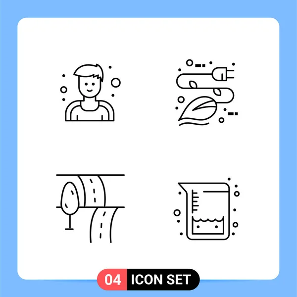 Conjunto Iconos Creativos Universales Simplemente Vector Ilustraciones Para Aplicaciones Web — Vector de stock