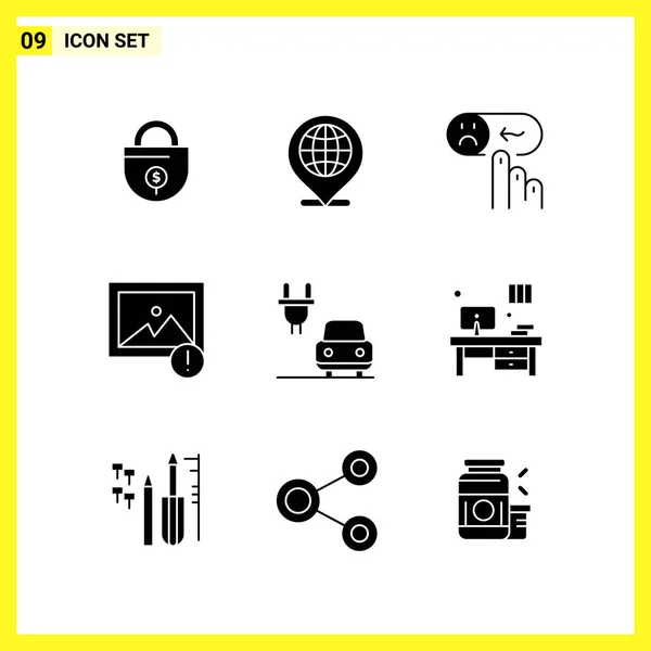 Set Universal Creative Icons Simply Vector Illustrations Web Mobile Apps — Stock Vector