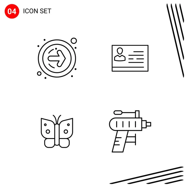 Set Universal Creative Icons Simply Vector Illustrations Web Mobile Apps — Stock Vector