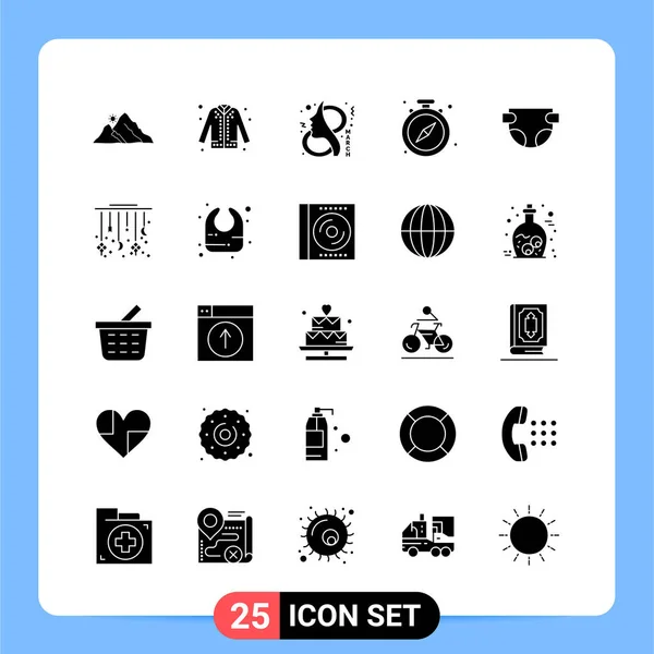 Sett med 25 Universal Business Icons vektor – stockvektor