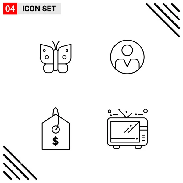 Set Universal Creative Icons Simply Vector Illustrations Web Mobile Apps — Stock Vector