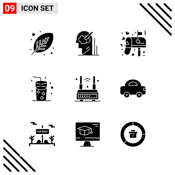 Conjunto Iconos Creativos Universales Simplemente Vector Ilustraciones Para Aplicaciones Web — Vector de stock