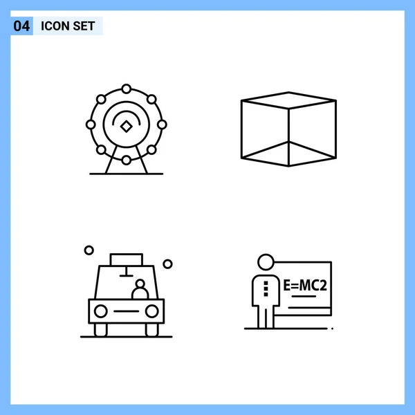 Conjunto Iconos Creativos Universales Simplemente Vector Ilustraciones Para Aplicaciones Web — Vector de stock