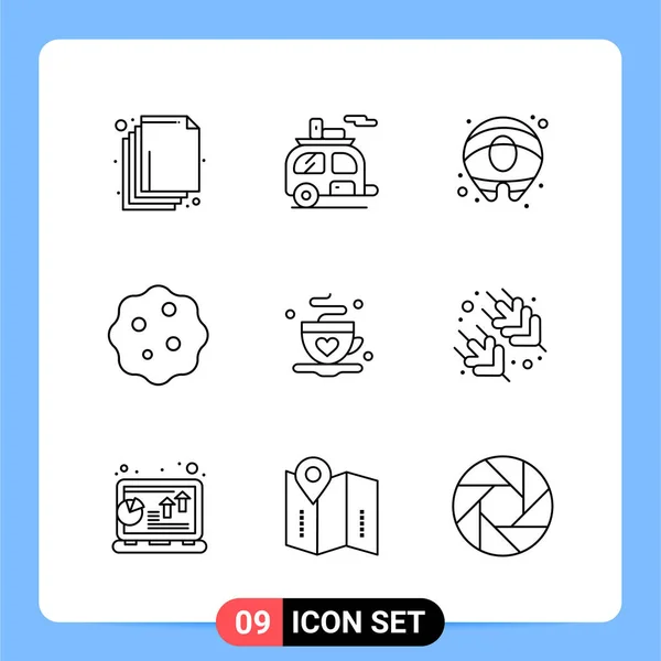 Conjunto Iconos Creativos Universales Simplemente Vector Ilustraciones Para Aplicaciones Web — Archivo Imágenes Vectoriales