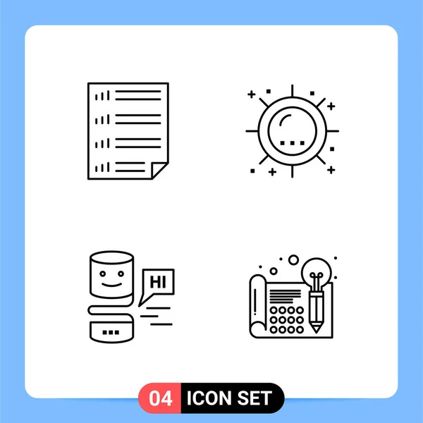 Conjunto Iconos Creativos Universales Simplemente Vector Ilustraciones Para Aplicaciones Web — Vector de stock