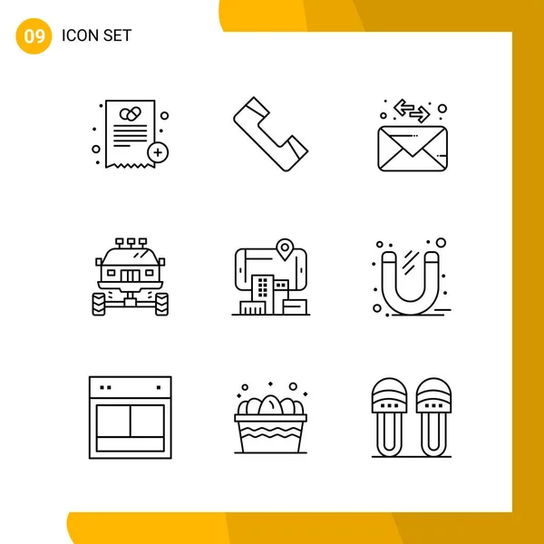 Set Universal Creative Icons Simply Vector Illustrations Web Mobile Apps — Stock Vector