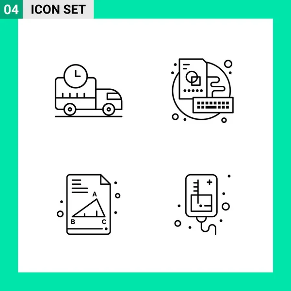 Conjunto Iconos Creativos Universales Simplemente Vector Ilustraciones Para Aplicaciones Web — Archivo Imágenes Vectoriales