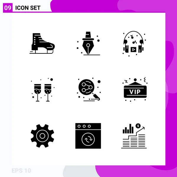 Set Dari Ikon Kreatif Universal Cukup Ilustrasi Vektor Untuk Aplikasi - Stok Vektor