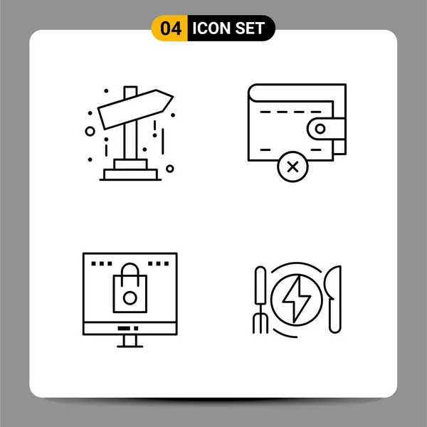 Set Dari Ikon Kreatif Universal Cukup Ilustrasi Vektor Untuk Aplikasi - Stok Vektor