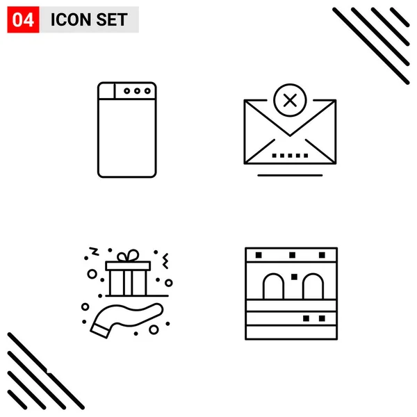 Set Universal Creative Icons Simply Vector Illustrations Web Mobile Apps — Stock Vector