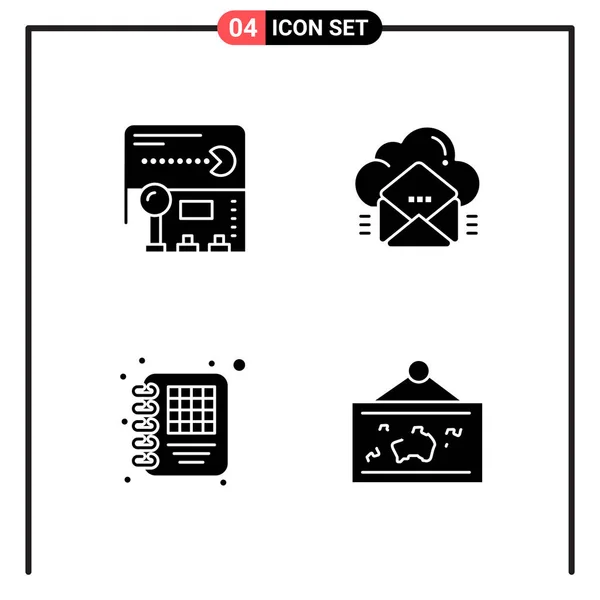 Conjunto Iconos Creativos Universales Simplemente Vector Ilustraciones Para Aplicaciones Web — Vector de stock