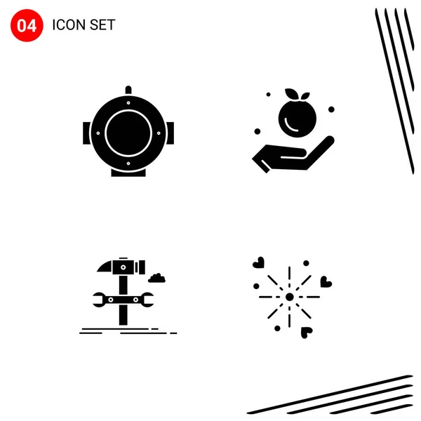 Conjunto Iconos Creativos Universales Simplemente Vector Ilustraciones Para Aplicaciones Web — Vector de stock