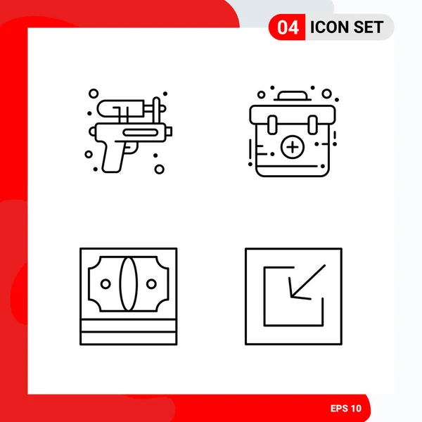 Set Universeller Kreativer Symbole Einfach Vektorillustrationen Für Web Und Mobile — Stockvektor